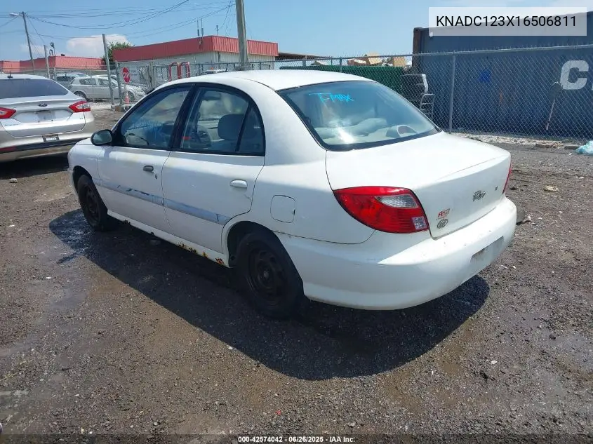 2001 Kia Rio VIN: KNADC123X16506811 Lot: 42574042