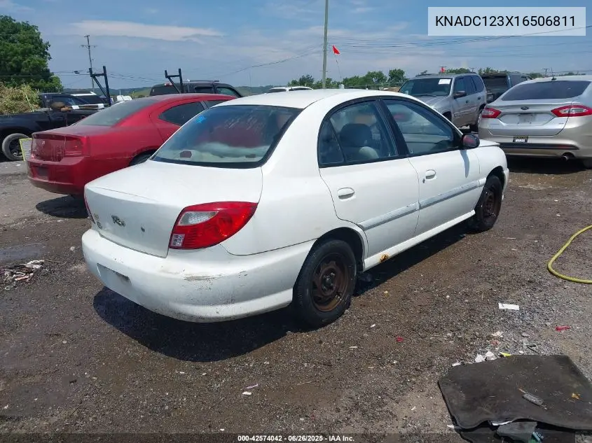 2001 Kia Rio VIN: KNADC123X16506811 Lot: 42574042