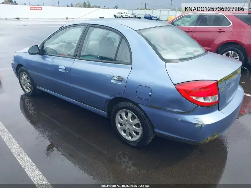 2003 Kia Rio VIN: KNADC125736227286 Lot: 41928174