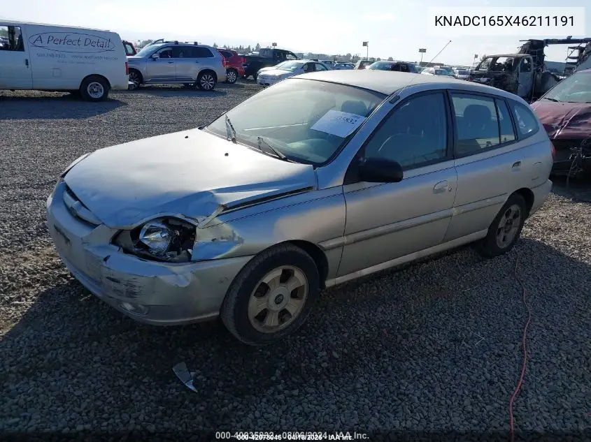 2004 Kia Rio Cinco VIN: KNADC165X46211191 Lot: 42078046