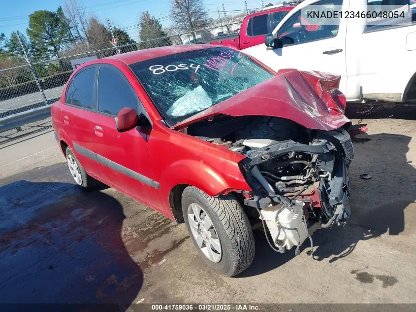 2006 Kia Rio Lx VIN: KNADE123466048054 Lot: 41759036