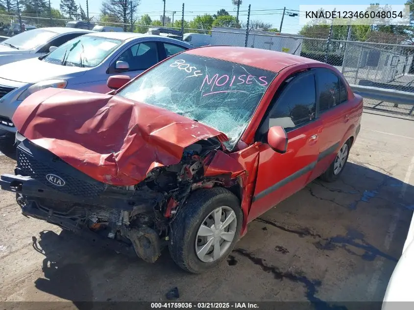 2006 Kia Rio Lx VIN: KNADE123466048054 Lot: 41759036