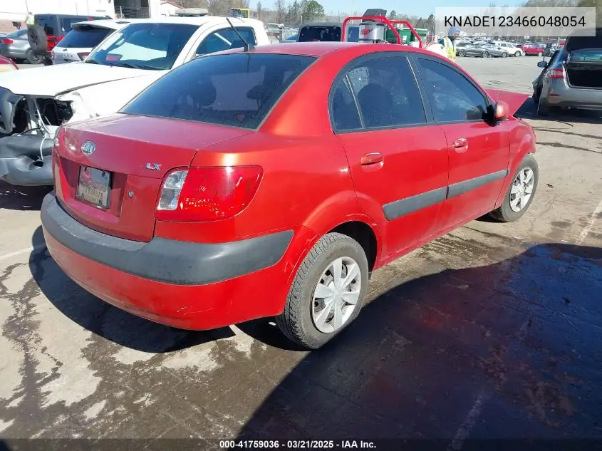 2006 Kia Rio Lx VIN: KNADE123466048054 Lot: 41759036