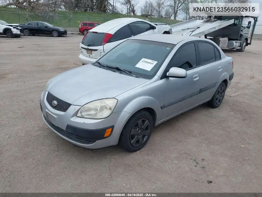 2006 Kia Rio Lx VIN: KNADE123566032915 Lot: 42080049