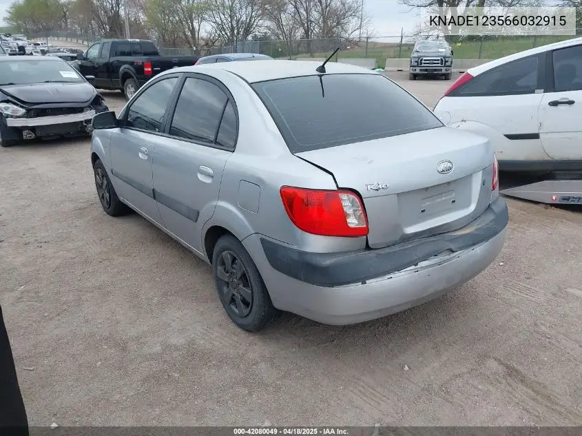 2006 Kia Rio Lx VIN: KNADE123566032915 Lot: 42080049