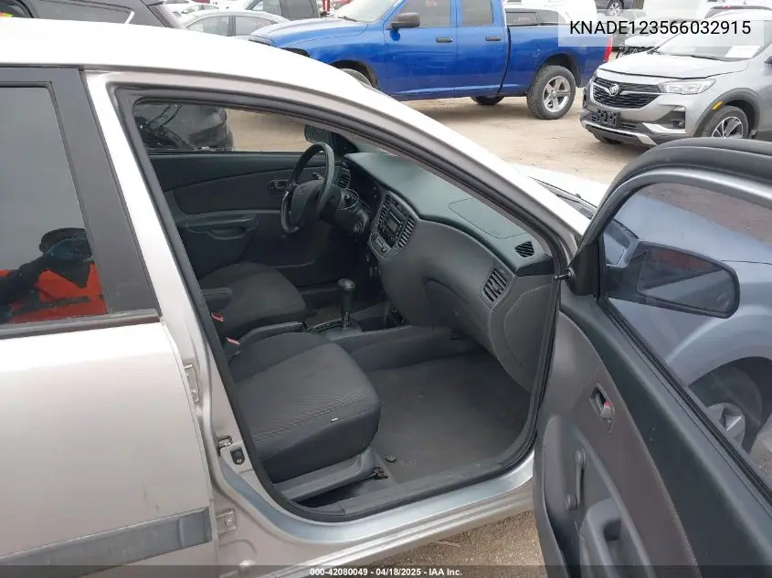 2006 Kia Rio Lx VIN: KNADE123566032915 Lot: 42080049
