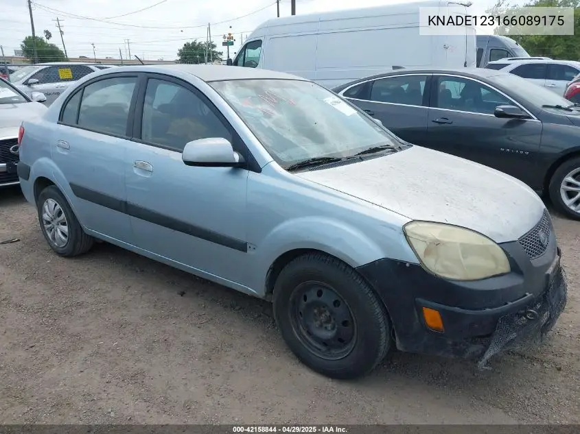 2006 Kia Rio Lx VIN: KNADE123166089175 Lot: 42158844