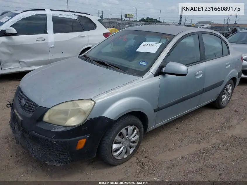 2006 Kia Rio Lx VIN: KNADE123166089175 Lot: 42158844
