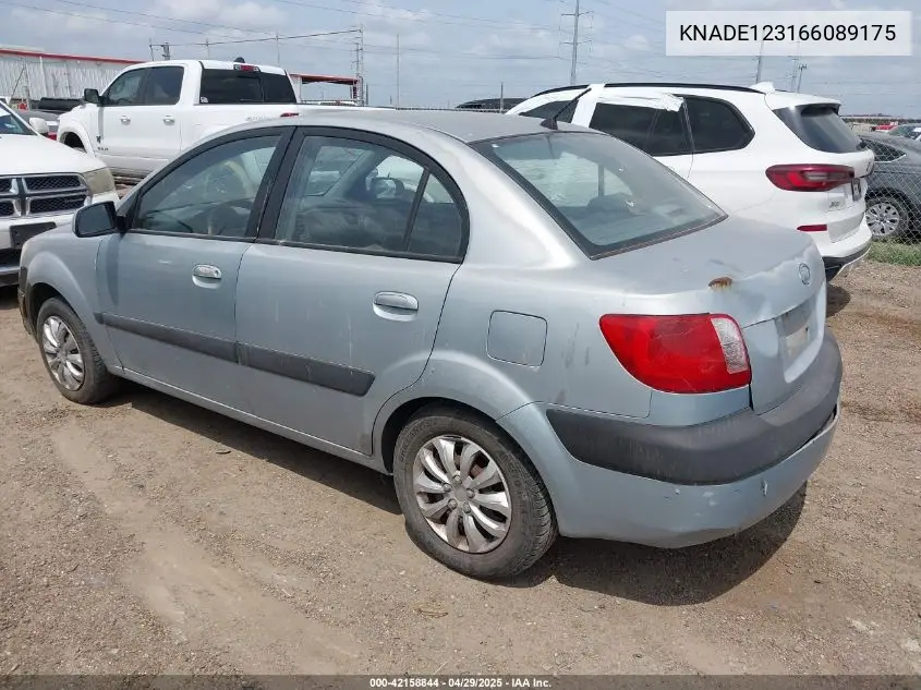 2006 Kia Rio Lx VIN: KNADE123166089175 Lot: 42158844