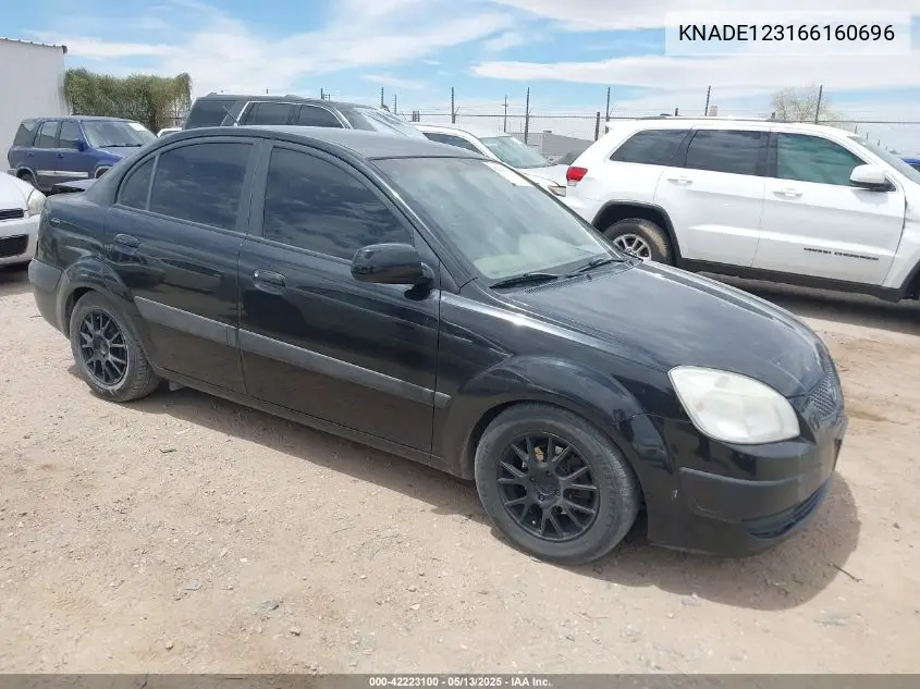 2006 Kia Rio Lx VIN: KNADE123166160696 Lot: 42223100