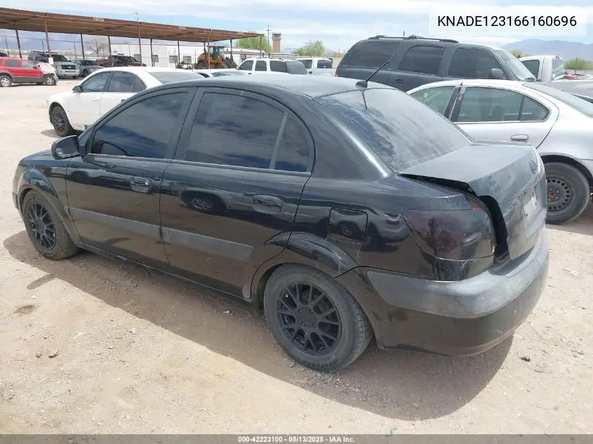 2006 Kia Rio Lx VIN: KNADE123166160696 Lot: 42223100