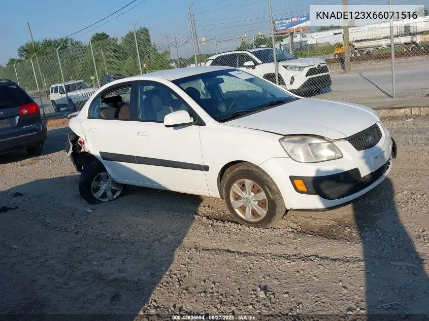 2006 Kia Rio Lx VIN: KNADE123X66071516 Lot: 42606694