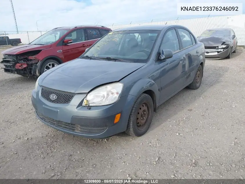 2007 Kia Rio Lx/Sx VIN: KNADE123376246092 Lot: 12309800