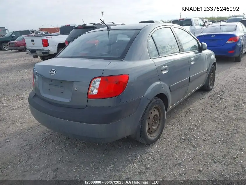 2007 Kia Rio Lx/Sx VIN: KNADE123376246092 Lot: 12309800