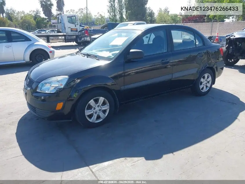 2007 Kia Rio Lx/Sx VIN: KNADE123476266433 Lot: 42160635