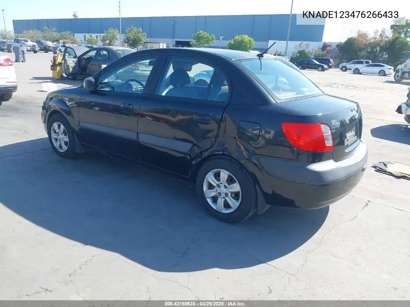 2007 Kia Rio Lx/Sx VIN: KNADE123476266433 Lot: 42160635