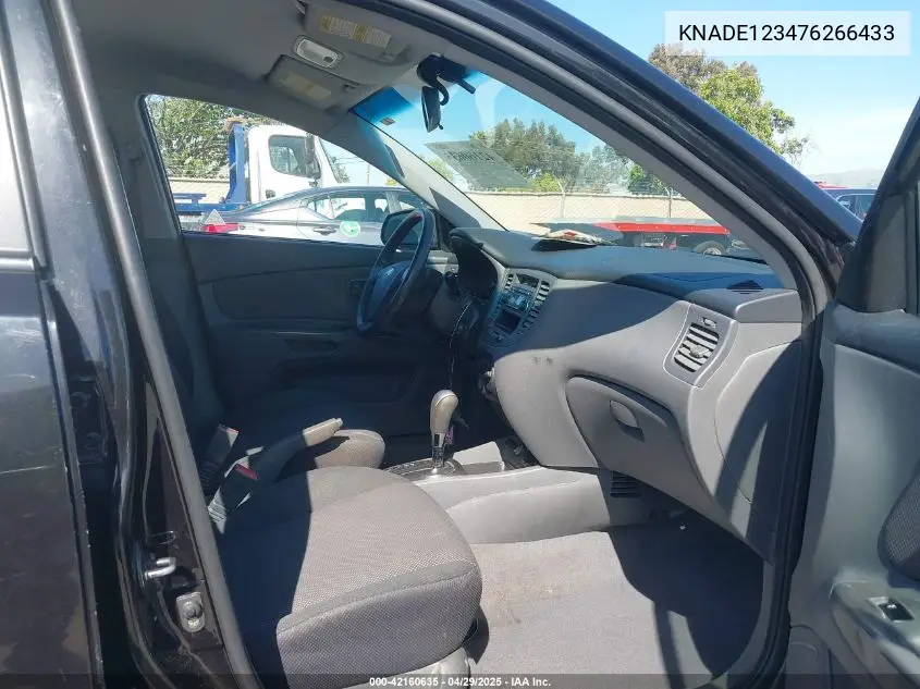 2007 Kia Rio Lx/Sx VIN: KNADE123476266433 Lot: 42160635