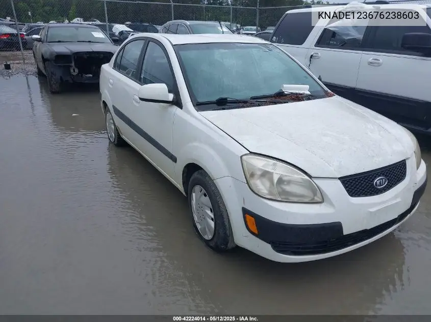 2007 Kia Rio Lx VIN: KNADE123676238603 Lot: 42224014
