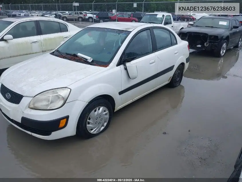 2007 Kia Rio Lx VIN: KNADE123676238603 Lot: 42224014