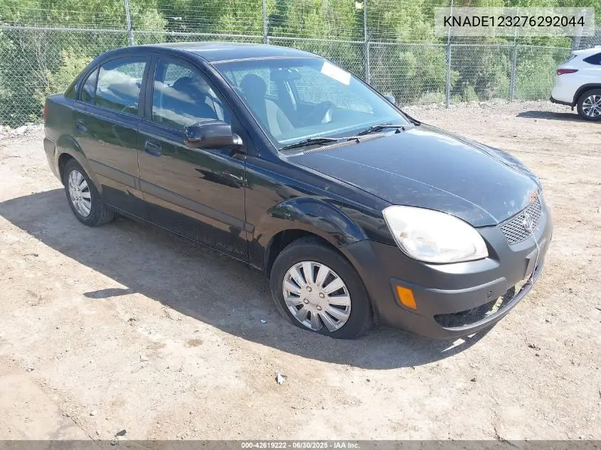 2007 Kia Rio Lx VIN: KNADE123276292044 Lot: 42619222