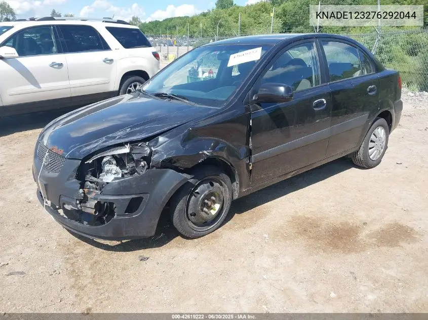 2007 Kia Rio Lx VIN: KNADE123276292044 Lot: 42619222