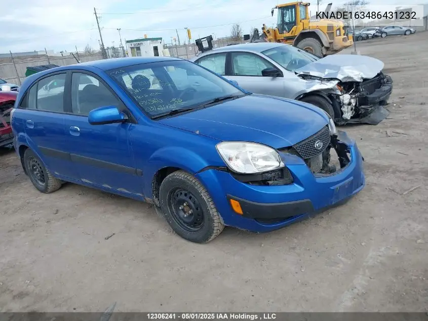 2008 Kia Rio 5 Sx VIN: KNADE163486431232 Lot: 12306241