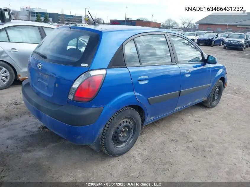 2008 Kia Rio 5 Sx VIN: KNADE163486431232 Lot: 12306241