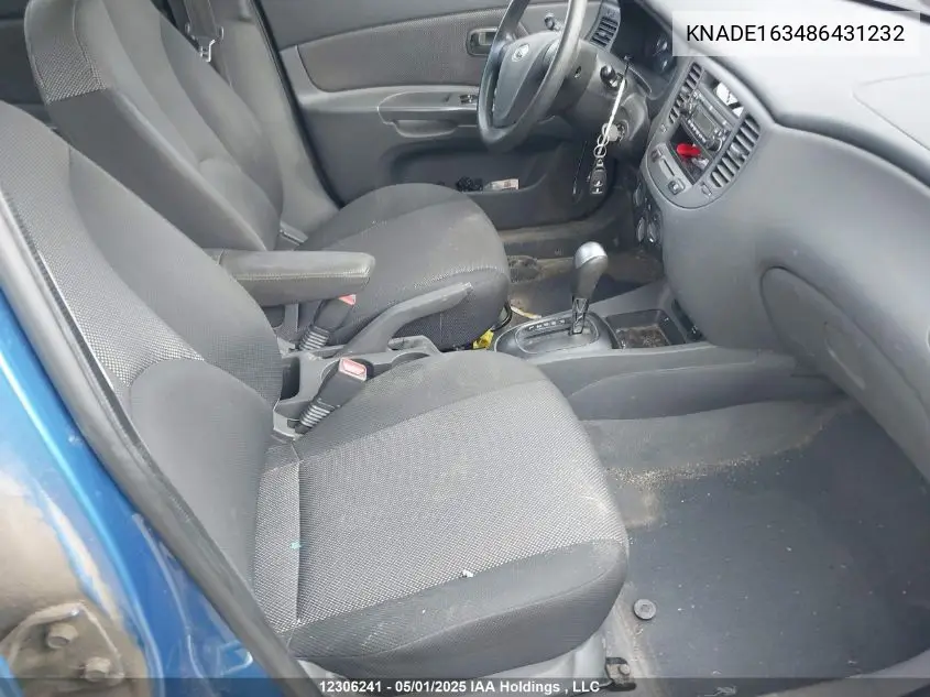 2008 Kia Rio 5 Sx VIN: KNADE163486431232 Lot: 12306241
