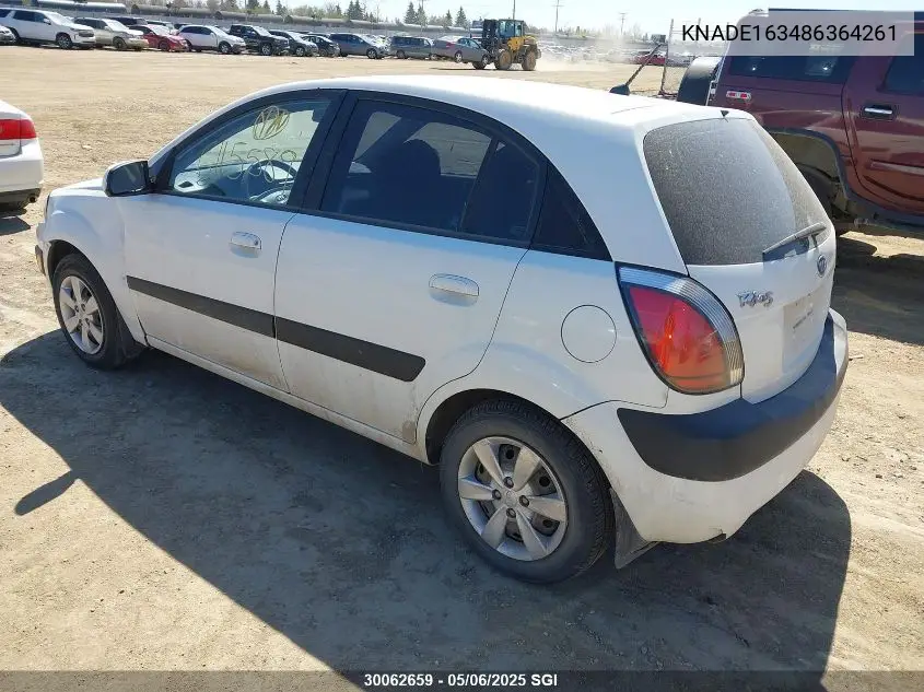 2008 Kia Rio 5 Sx VIN: KNADE163486364261 Lot: 30062659
