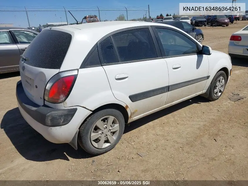 2008 Kia Rio 5 Sx VIN: KNADE163486364261 Lot: 30062659