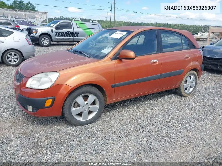 2008 Kia Rio5 Sx VIN: KNADE163X86326307 Lot: 42193134