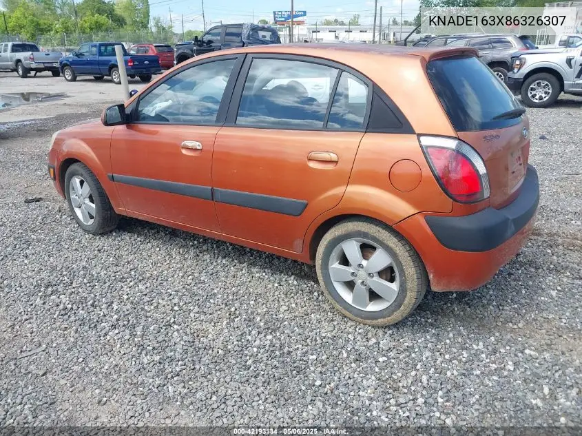 2008 Kia Rio5 Sx VIN: KNADE163X86326307 Lot: 42193134