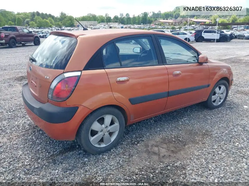 2008 Kia Rio5 Sx VIN: KNADE163X86326307 Lot: 42193134