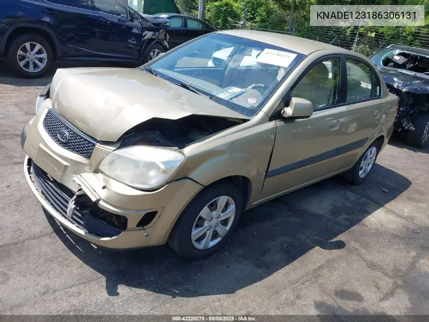 2008 Kia Rio Lx VIN: KNADE123186306131 Lot: 42220275