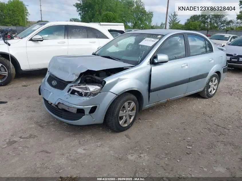 2008 Kia Rio Lx VIN: KNADE123X86328404 Lot: 42232383