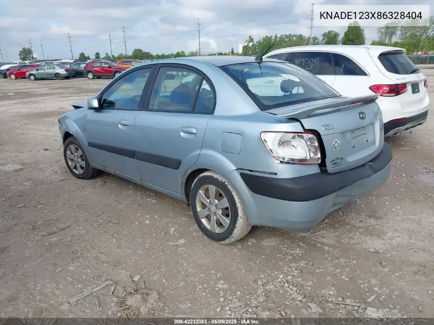 2008 Kia Rio Lx VIN: KNADE123X86328404 Lot: 42232383