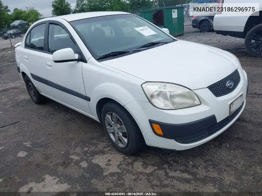 2008 Kia Rio Lx VIN: KNADE123186296975 Lot: 42483592