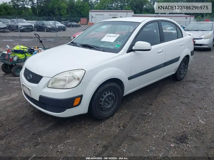 2008 Kia Rio Lx VIN: KNADE123186296975 Lot: 42483592