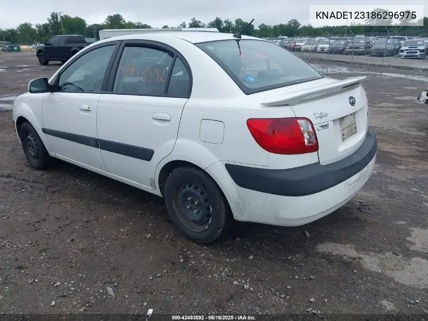 2008 Kia Rio Lx VIN: KNADE123186296975 Lot: 42483592