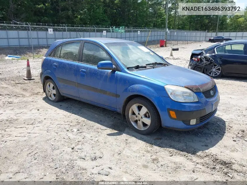 2008 Kia Rio5 Sx VIN: KNADE163486393792 Lot: 42540893