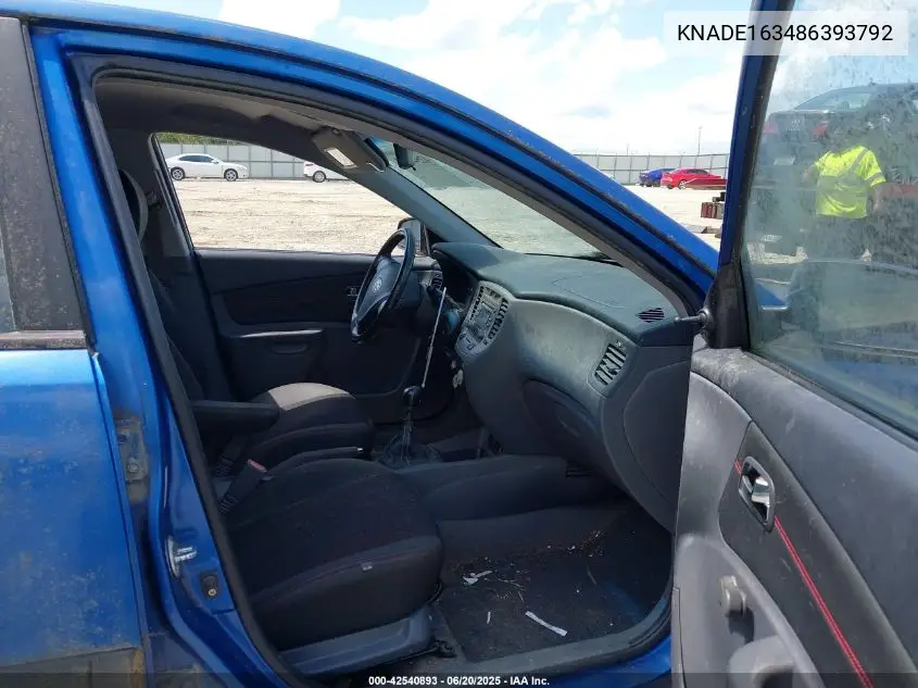 2008 Kia Rio5 Sx VIN: KNADE163486393792 Lot: 42540893