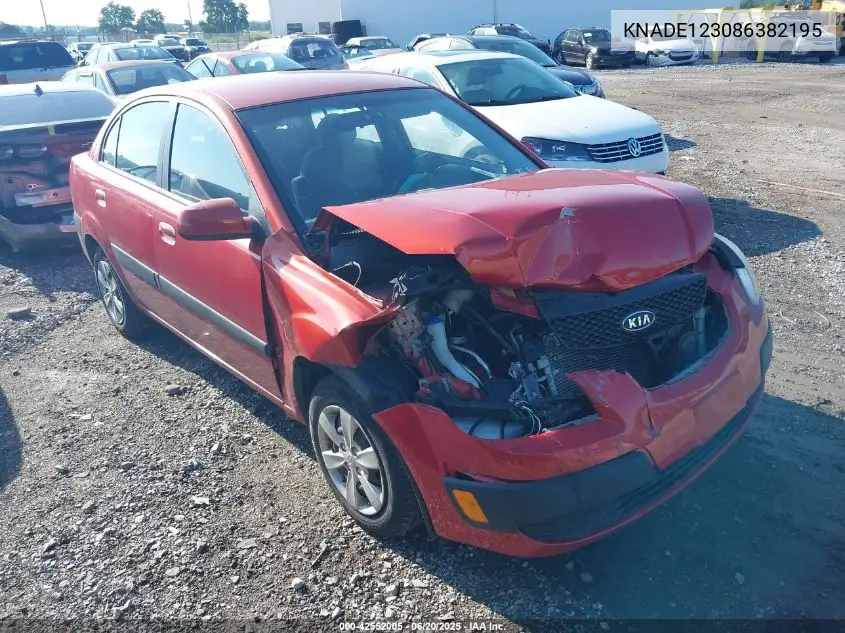 2008 Kia Rio Lx VIN: KNADE123086382195 Lot: 42552005