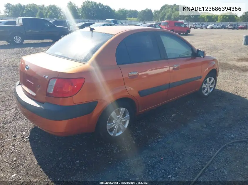 2008 Kia Rio Lx VIN: KNADE123686394366 Lot: 42552194