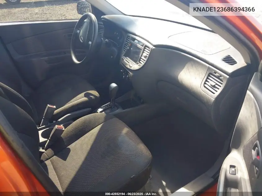 2008 Kia Rio Lx VIN: KNADE123686394366 Lot: 42552194