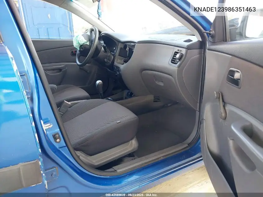 2008 Kia Rio Lx VIN: KNADE123986351463 Lot: 42569839