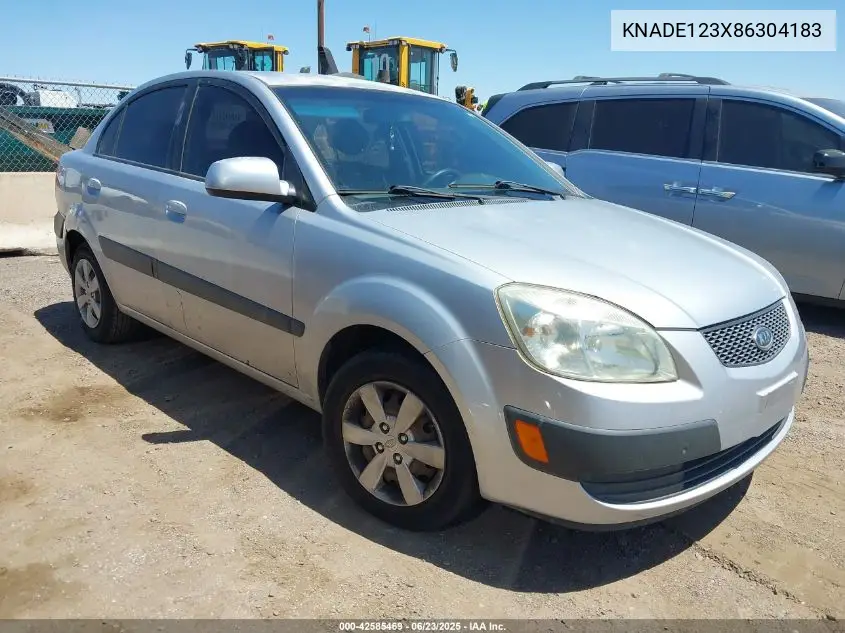 2008 Kia Rio Lx VIN: KNADE123X86304183 Lot: 42585469