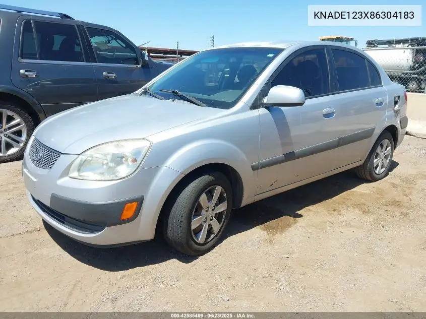 2008 Kia Rio Lx VIN: KNADE123X86304183 Lot: 42585469