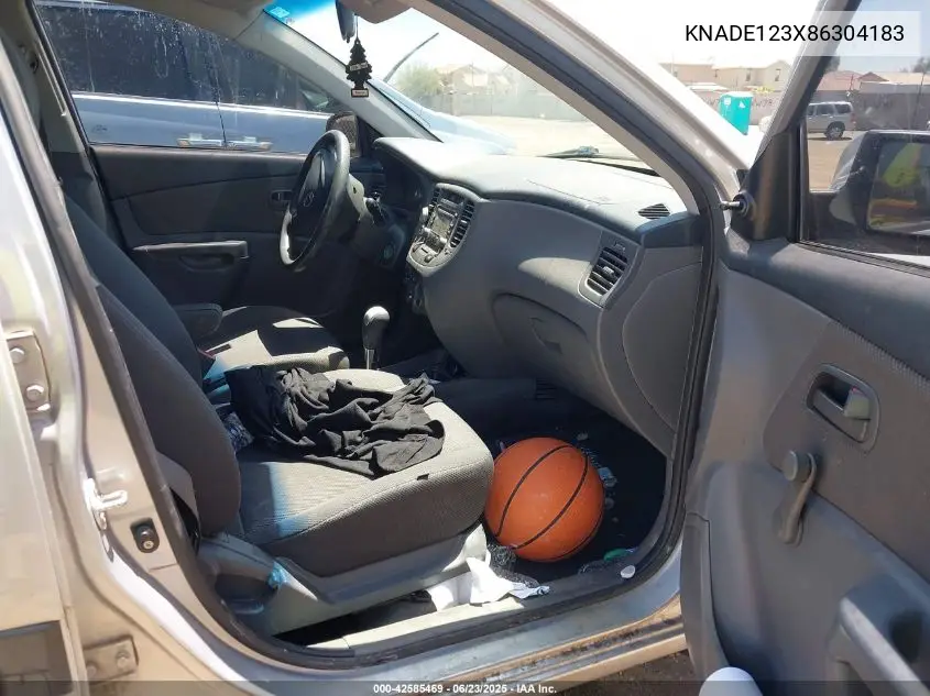 2008 Kia Rio Lx VIN: KNADE123X86304183 Lot: 42585469