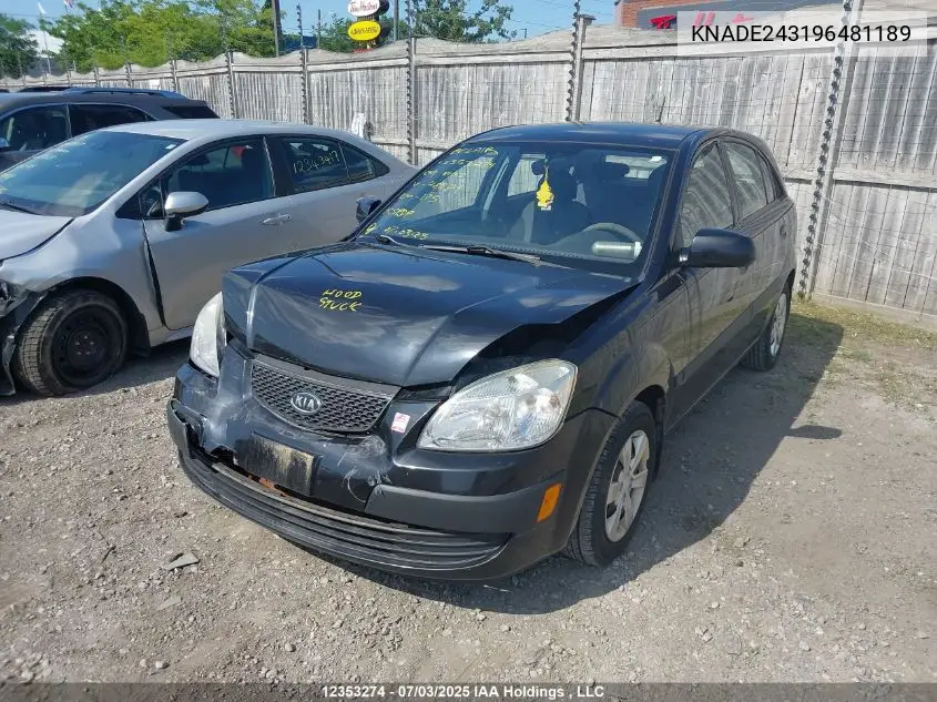 2009 Kia Rio5 Ex/Ex-Convenience/Ex-Sport VIN: KNADE243196481189 Lot: 12353274