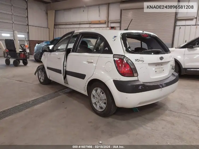 2009 Kia Rio5 Lx VIN: KNADE243896581208 Lot: 41607956